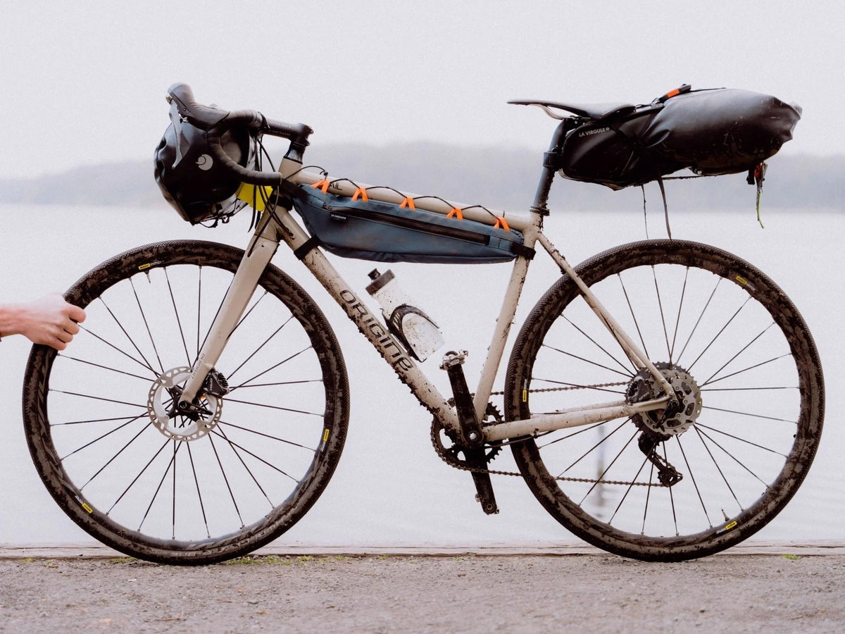 BOBILIFE Sacoche Triangulaire Cadre Vélo Avec Porte-Bouteille - Pochette Avant Noire Pour Vélo Route Et VTT
