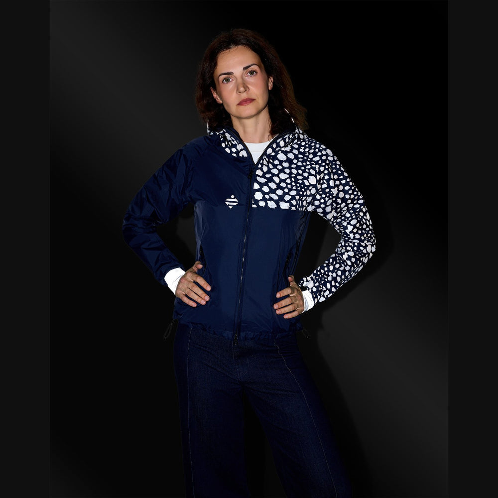 Anorak de pluie court Urban Circus Solace Bleu motif guépard photo 4