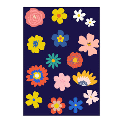 Autocollants réfléchissants vélo Suzon & Suzette - Titouan – Fleurs – la planche de 16 autocollants