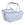 Panier arrière vélo Basil Cento Tech Fiber Nordlicht MIK 21 L – Bleu argent – le panier Cento Tech Fiber Nordlicht bleu argent, de face