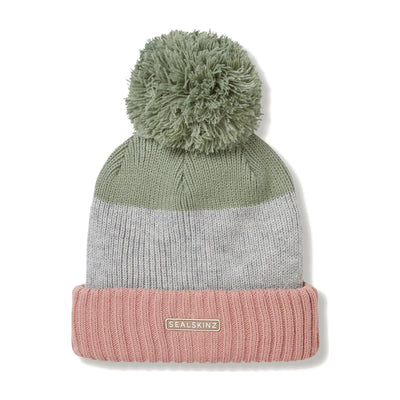 bonnet-pompon-impermeable-sealskinz-flitcham-pink-green-grey-1
