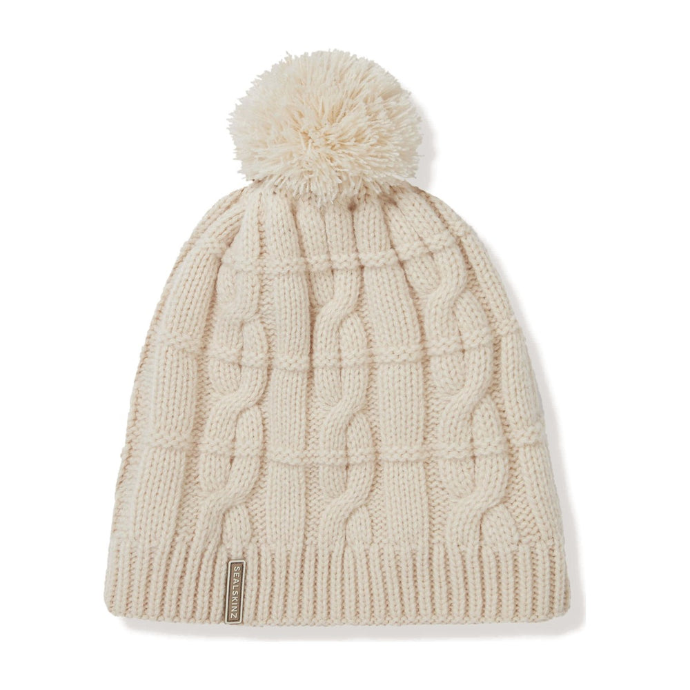 bonnet-pompon-torsade-impermeable-sealskinz-hemsby-cream-1