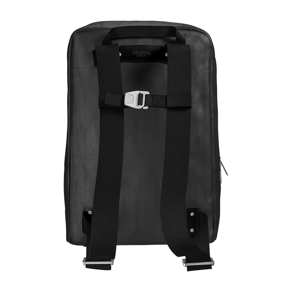 Sac à dos vélo toile et cuir Brooks - Pickzip 20 L - Noir - vue 3