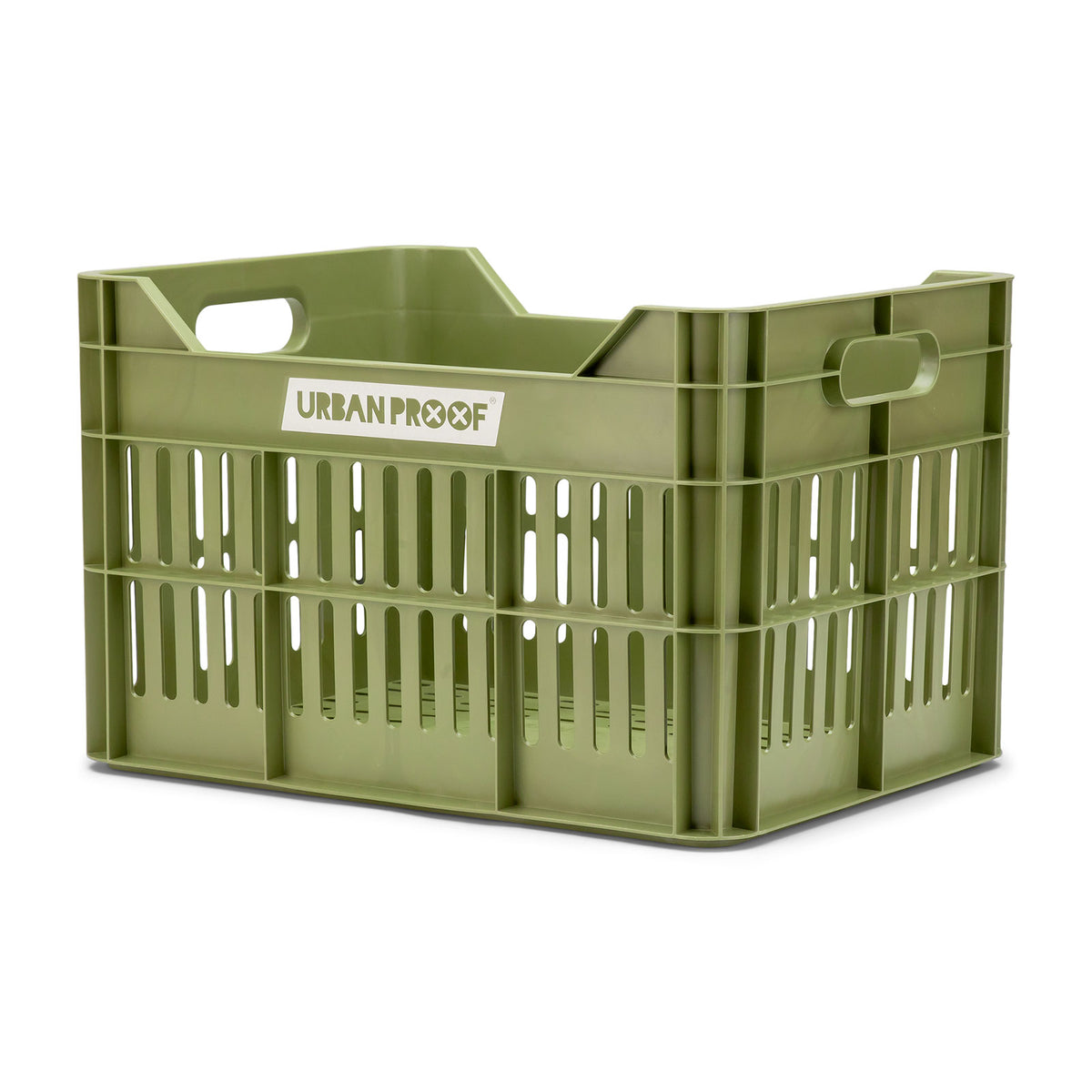 Caisse vélo Urban Proof 30L vert olive en plastique recyclé