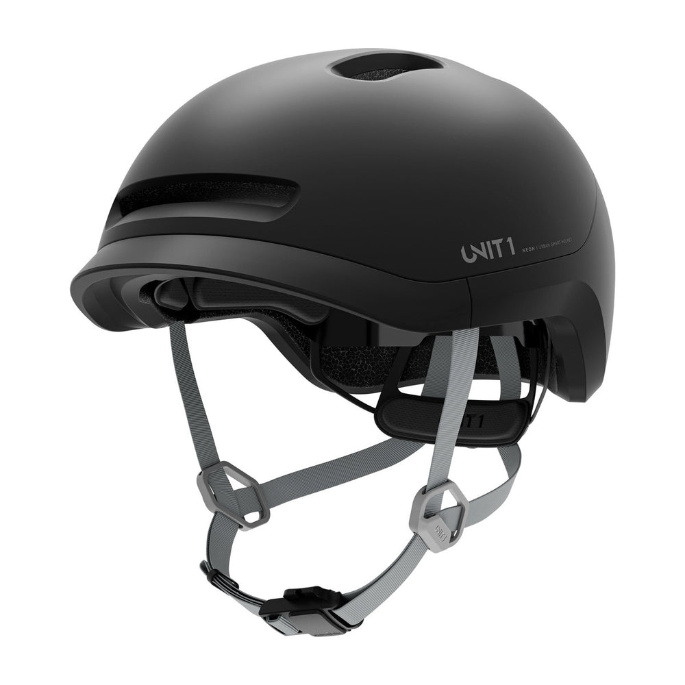 Casque connecté Unit 1 NEON Mips, coloris Charcoal Black, vue avant 3/4