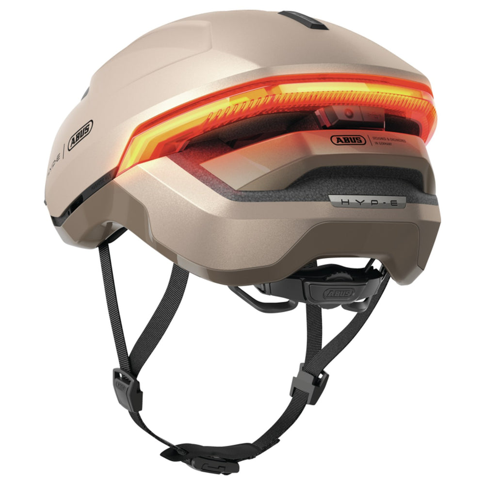 Casque vélo Abus HYP-E coloris Champagne Gold - vue 3/4 arrière