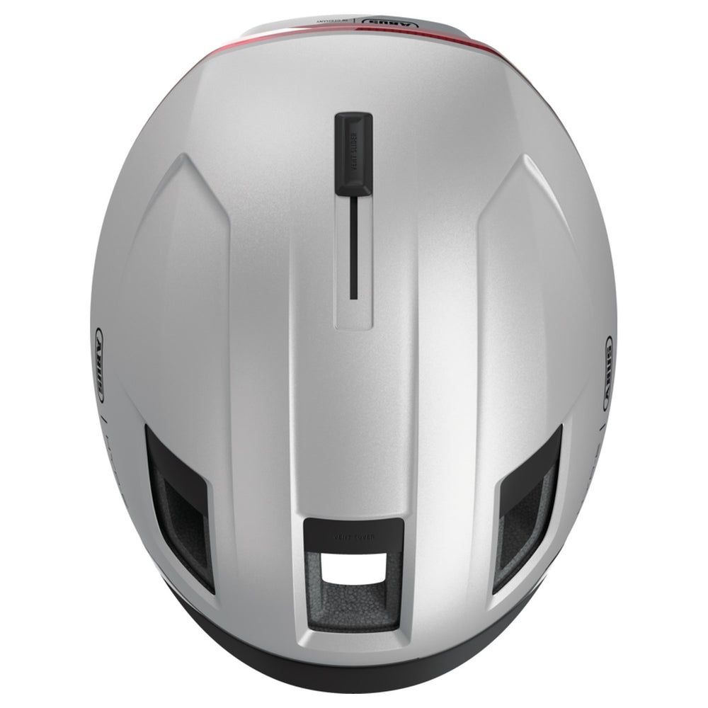 Casque vélo Abus HYP-E coloris Gleam Silver - vue dessus