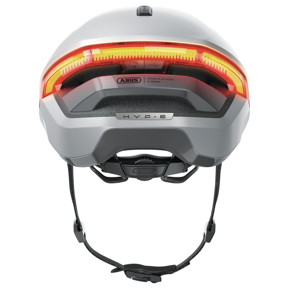 Casque vélo Abus HYP-E coloris Gleam Silver - vue arrière