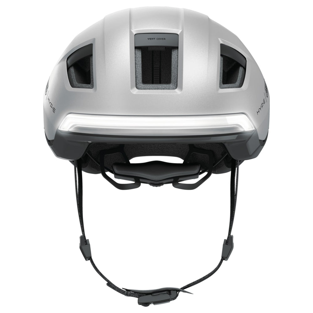 Casque vélo Abus HYP-E coloris Gleam Silver - vue face