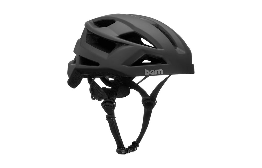 Casque velo Bern FL-1 Libre noir mat de trois quarts