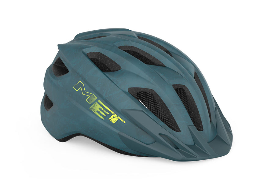 Casque vélo enfant MET - Crackerjack Mips coloris Bleu Pétrole Mat vue front