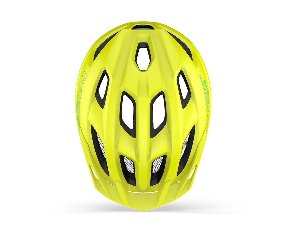 Casque vélo enfant MET - Crackerjack Mips coloris Lime Mat vue -top