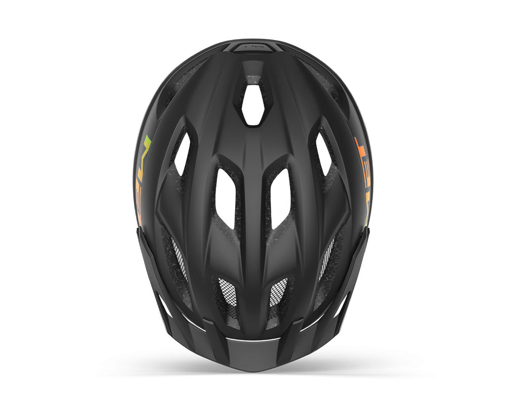 Casque vélo enfant MET - Crackerjack Mips coloris Noir Mat vue -top