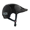 Casque vélo NACA Carbone Candy noir, vue de profil avec visière