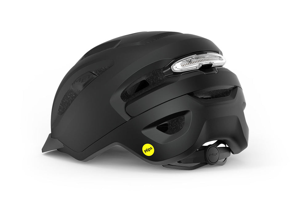Casque vélo urbain MET - Urbex Mips coloris Noir Mat Brillant vue -back