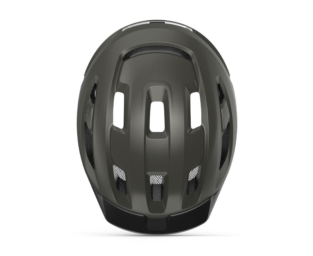 Casque vélo urbain MET - Urbex Mips coloris Titane Métalisé vue -top