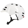 Casque vélo urbain Optimiz O374 à éclairage avant et arrière - Blanc Brillant