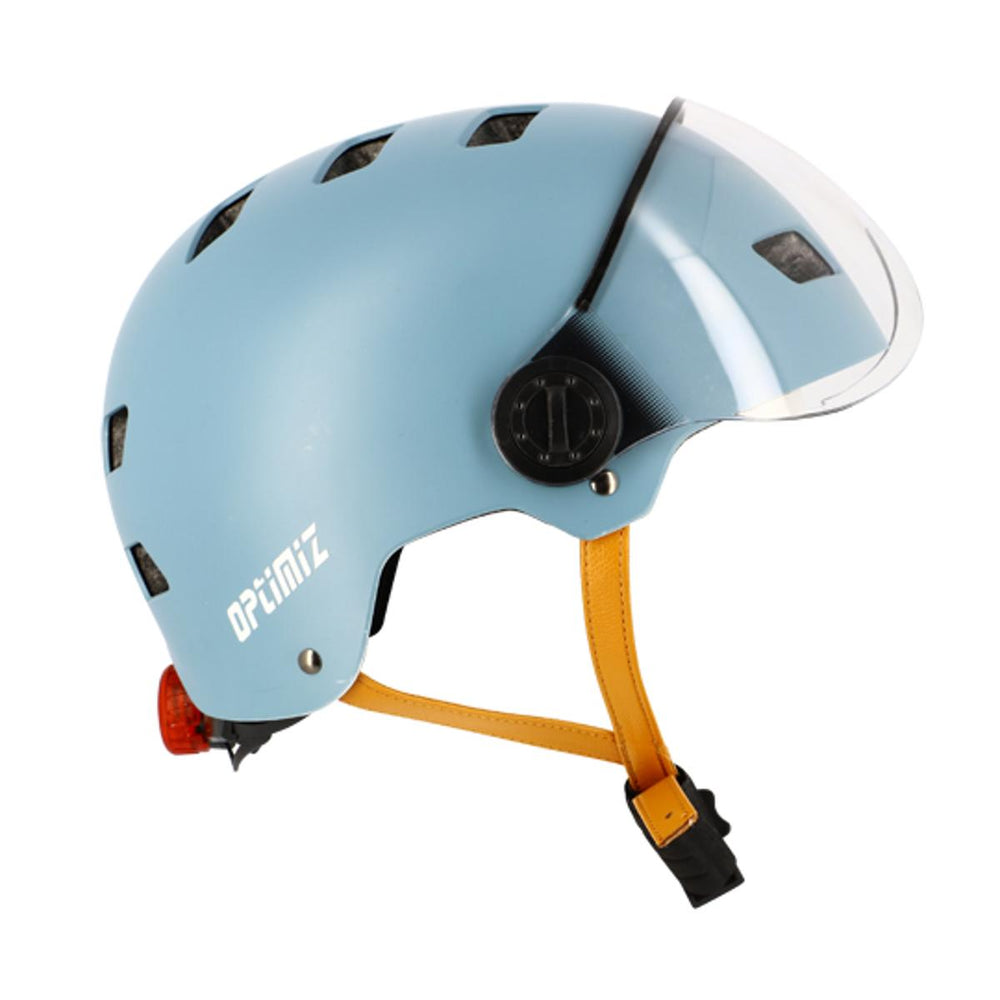 Casque vélo urbain Optimiz O382 à visière - Bleu Mat
