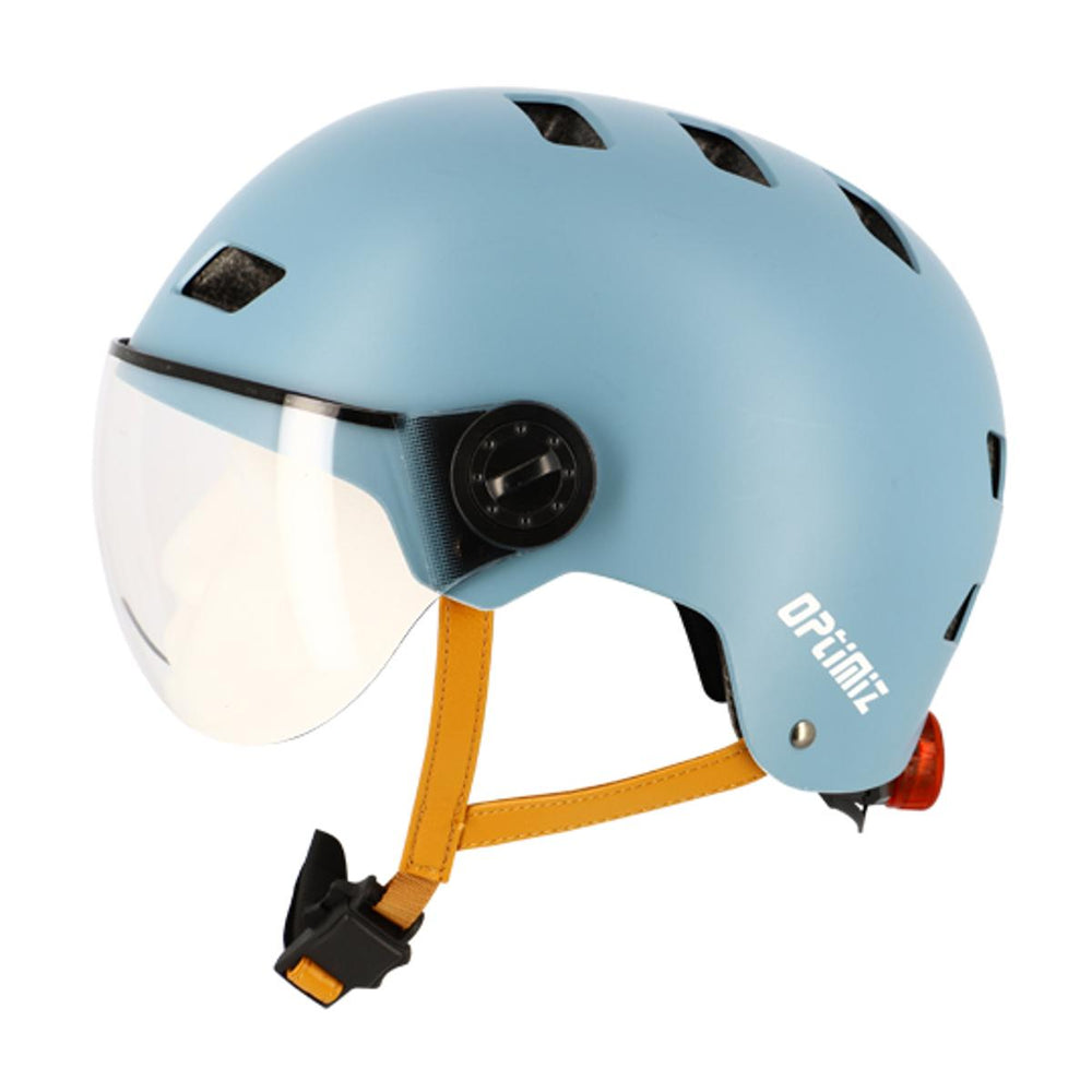 Casque vélo urbain Optimiz O382 à visière - Bleu Mat