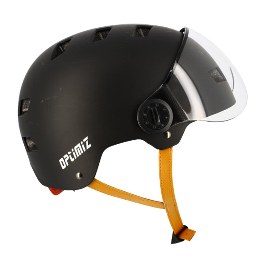 Casque vélo urbain Optimiz O382 à visière - Noir Mat