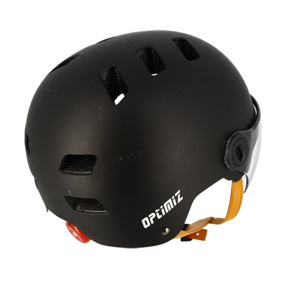 Casque vélo urbain Optimiz O382 à visière - Noir Mat