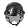 Casque vélo urbain Optimiz O394 à clignotants - Gris Brillant