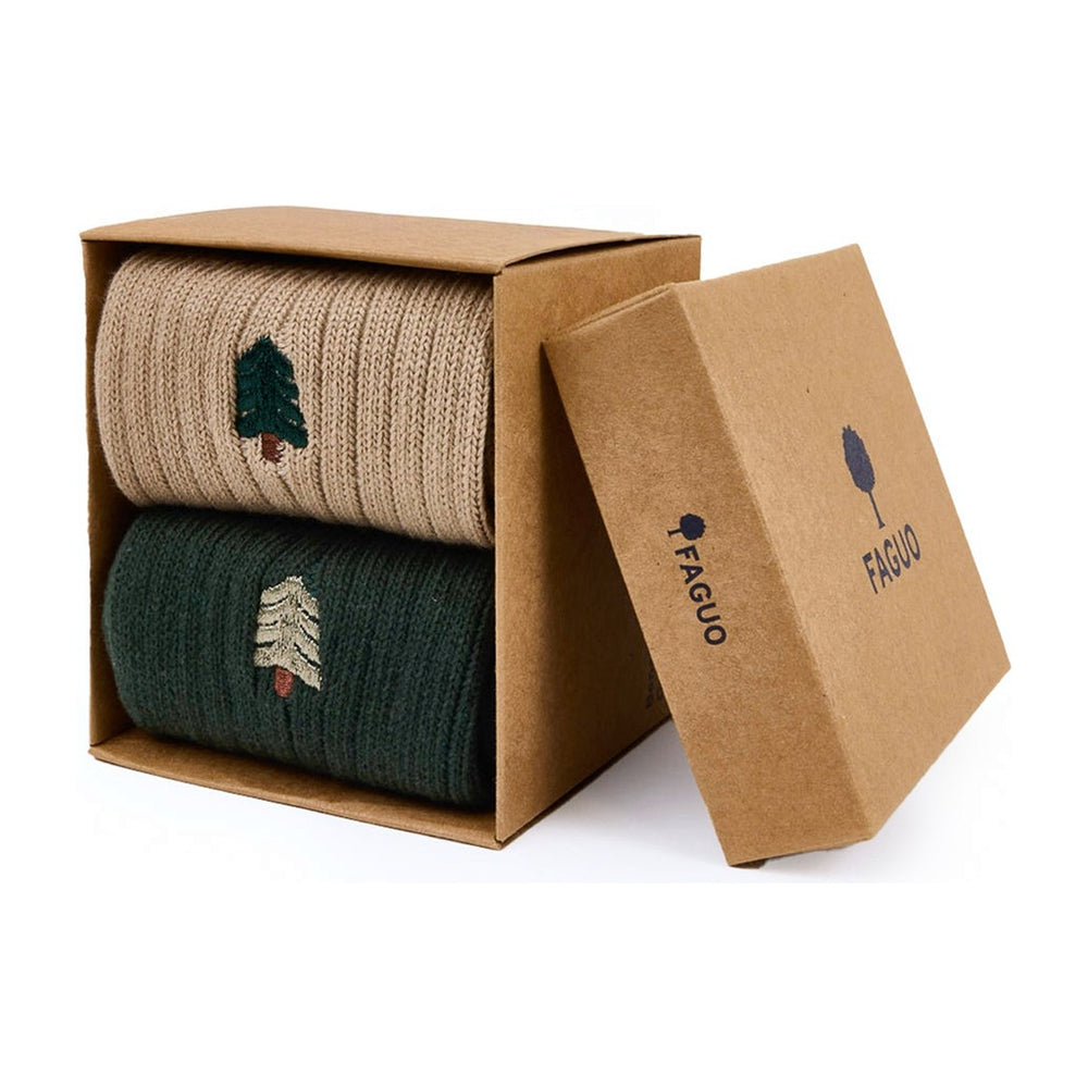 chaussettes-faguo-socks-x2-lot-de-2-paires-taupe-vert-fonce-4