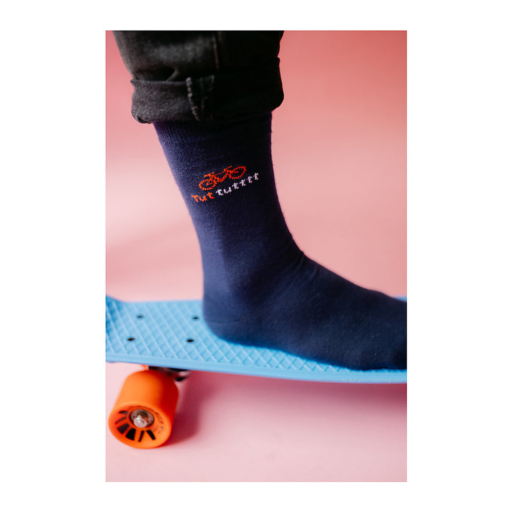Chaussettes vélo Suzon & Suzette - Colette – Tut Tutttt · 42-46 – portée en situation