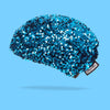 Couvre-casque Helmut Big Sequins Bleu électrique sur fond bleu