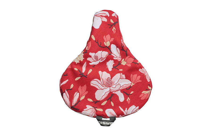 Couvre-selle Basil Magnolia rouge a motif floral
