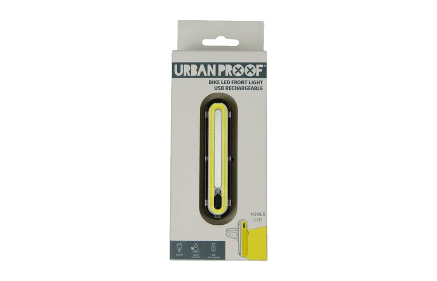 Éclairage avant Urban Proof LED 200 lm dans sa boîte
