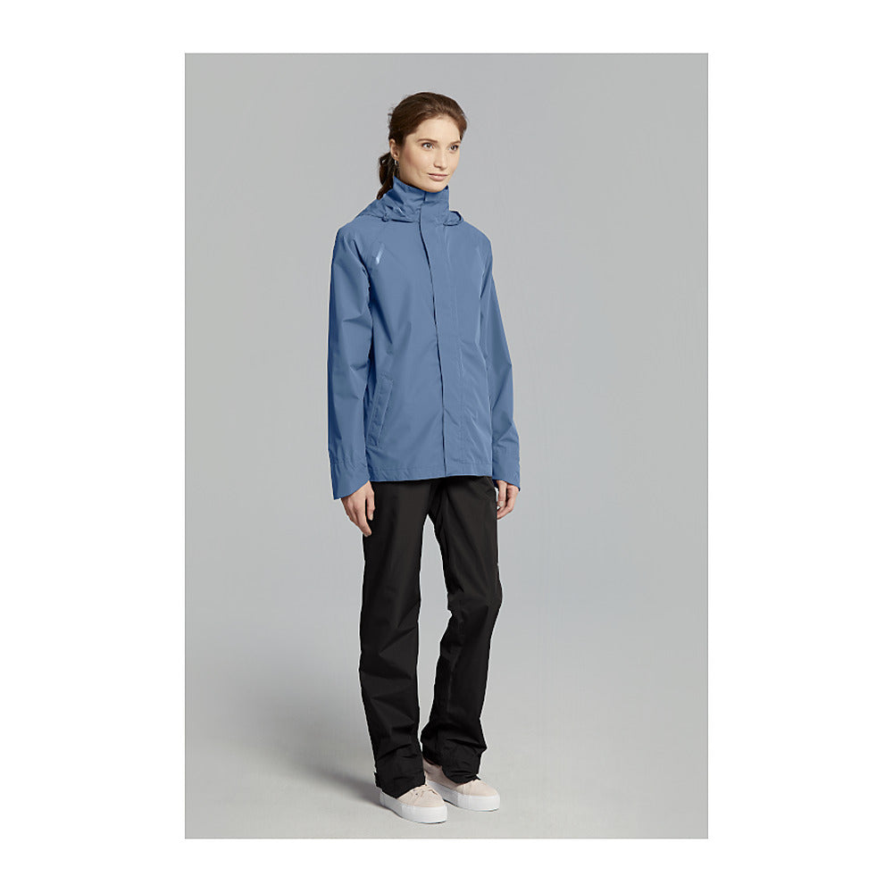 Ensemble de pluie vélo Basil Hoga - veste et pantalon coloris Bleu Horizon - capuche reglable