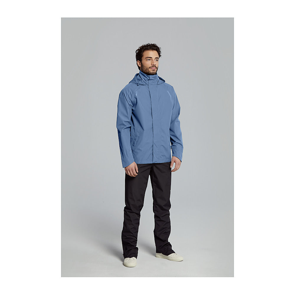 Ensemble de pluie vélo Basil Hoga - veste et pantalon coloris Bleu Horizon - ensemble porte a velo
