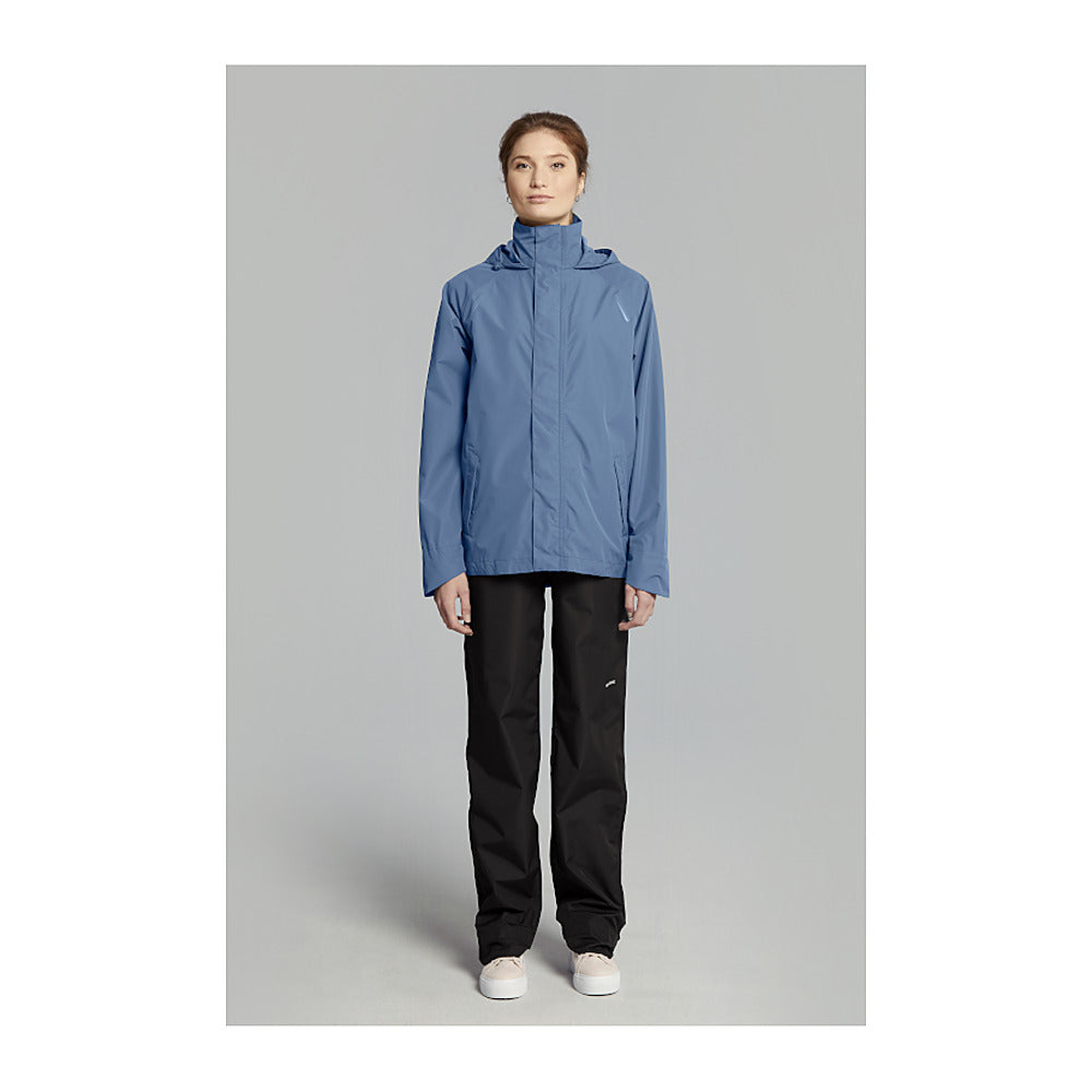 Ensemble de pluie vélo Basil Hoga - veste et pantalon coloris Bleu Horizon - veste de face