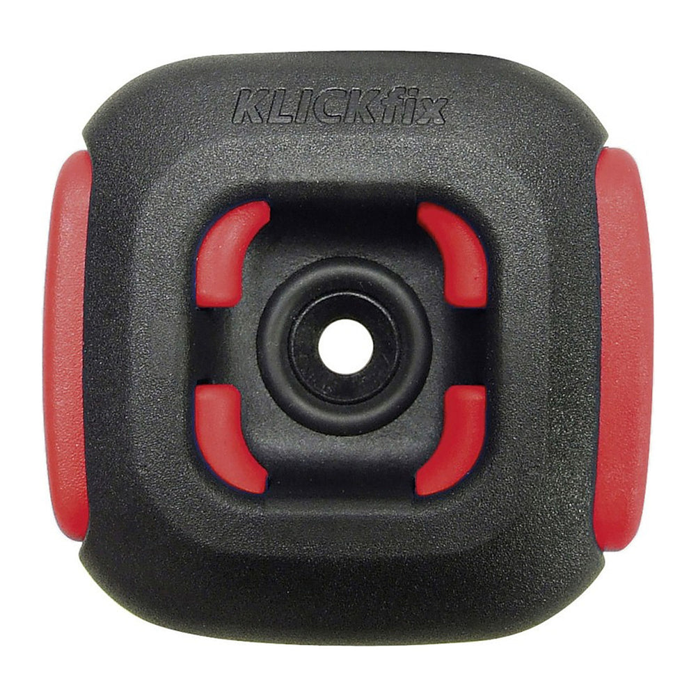 Fixation universelle KlickFix Quad et Quad Mini – Quad Ø 15-60 mm – la face avant du socle et son verrou rouge