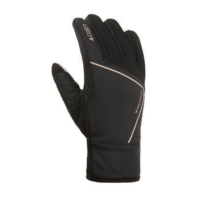 Gants vélo coupe-vent tactiles Cairn Quicker Touch Black Coffee dessus