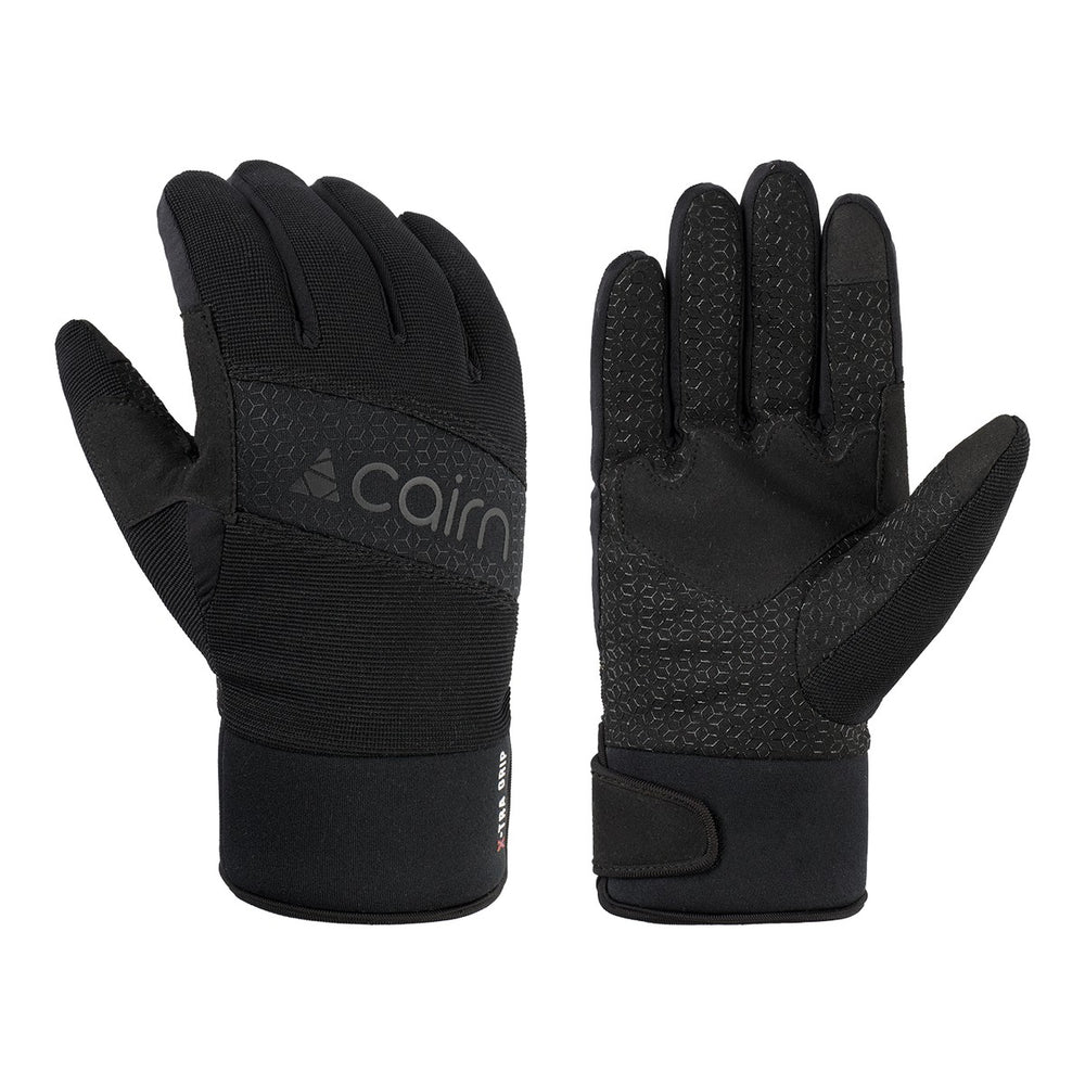 Gants vélo hiver tactiles Cairn Nakuru Touch Black paire dessus et paume