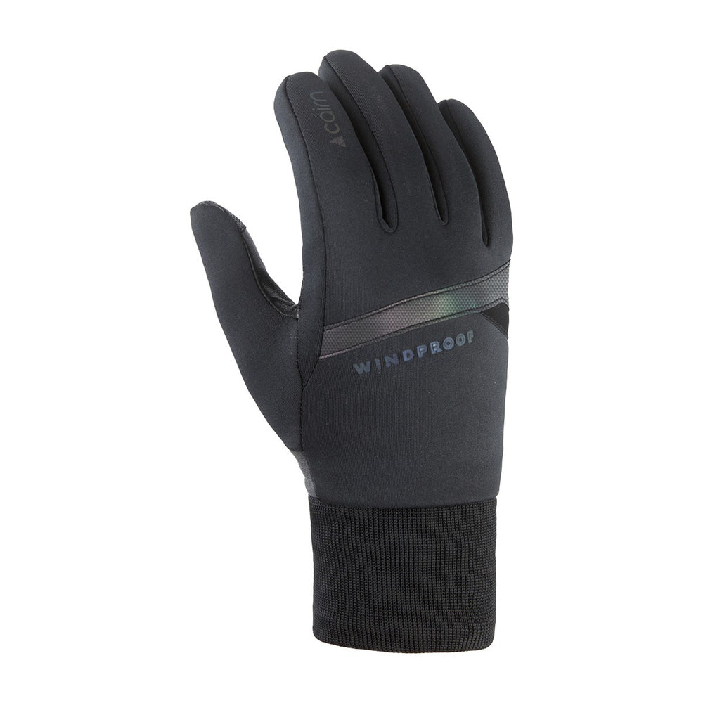Gants vélo tactiles cuir Cairn Okaro Touch Black dessus