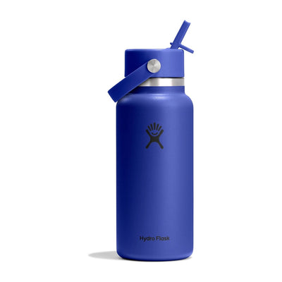Gourde isotherme Hydro Flask Wide Mouth Flex Straw 946 ml - Capri Blue