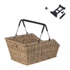 Panier arrière vélo Basil Cento Rattan Look MIK 22 L coloris Seagrass – avec sa plaque MIK fournie