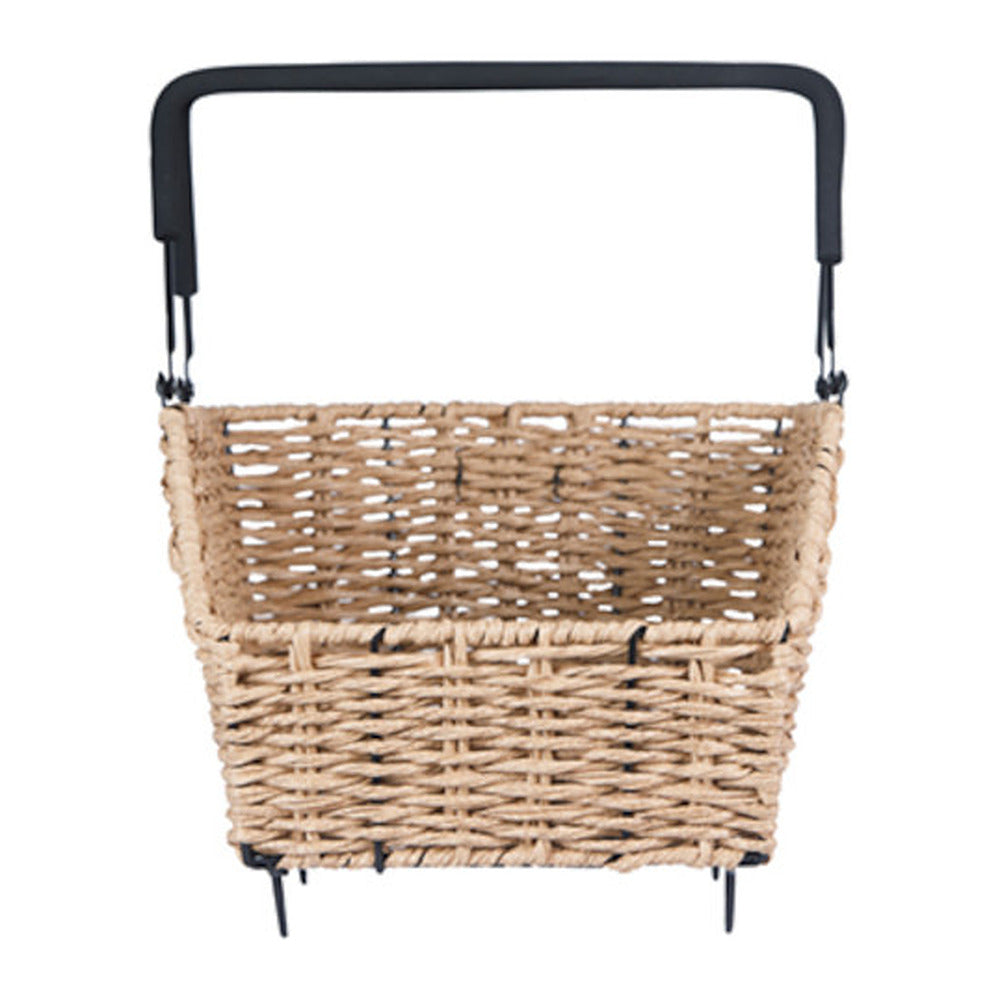 Panier arrière vélo Basil Cento Rattan Look Multi System NX 22 L coloris Seagrass – vue de profil
