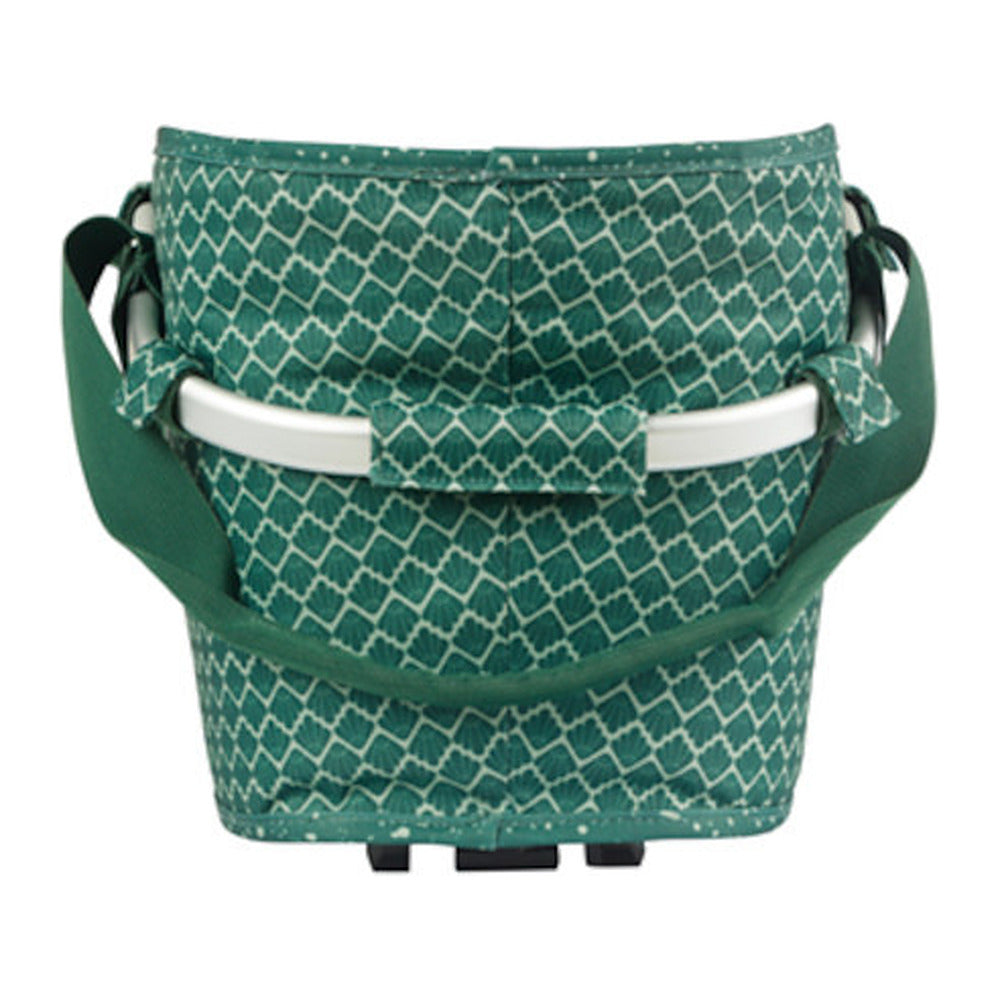 Panier arrière vélo Basil Flair Carry All MIK 22 L coloris Vert – vue de profil