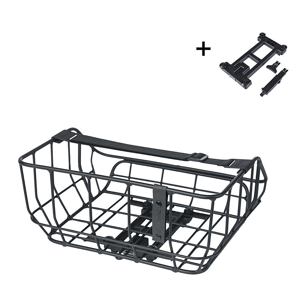 Panier arrière vélo Basil Portland MIK 25 L coloris Noir mat – avec sa plaque MIK fournie