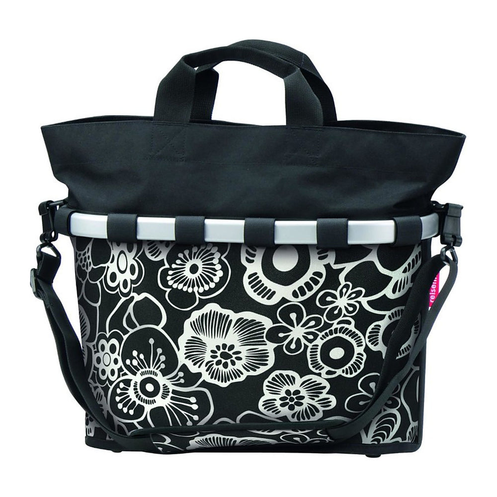 Panier arrière vélo KlickFix Reisenthel Bikebasket Oval M 17 L – Fleurs – le panier Bikebasket Oval M motif fleurs