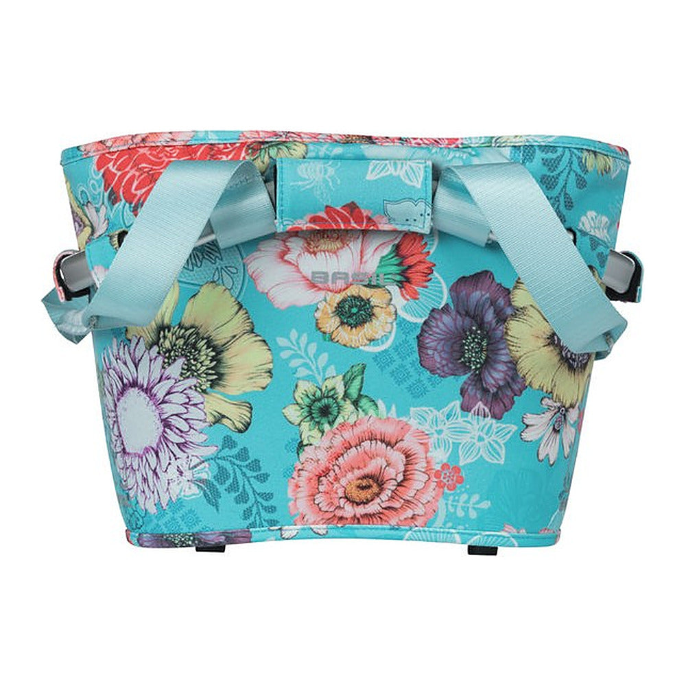 Panier avant vélo Basil Bloom Field Carry All KF 15 L coloris Bleu – vue de profil