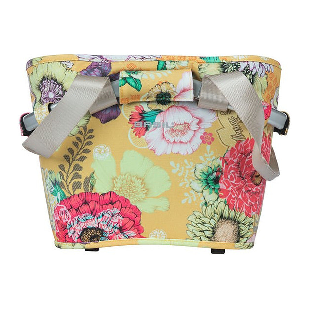 Panier avant vélo Basil Bloom Field Carry All KF 15 L coloris Jaune – vue de profil