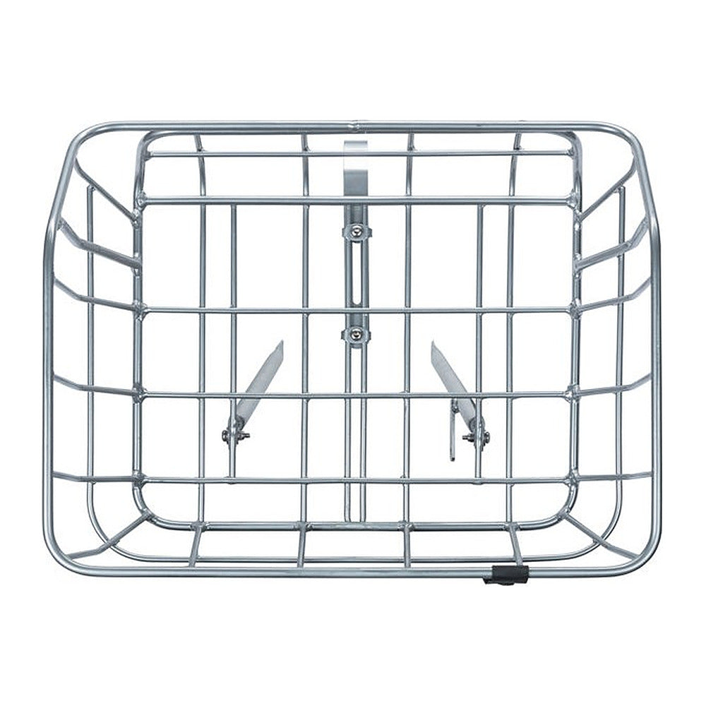 Panier avant vélo Basil Portland 25 L coloris Chrome – vue de dessus