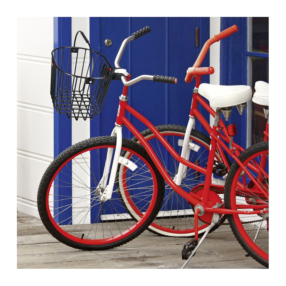 Panier avant vélo KlickFix Aluminio 16 L – Noir – le panier en situation