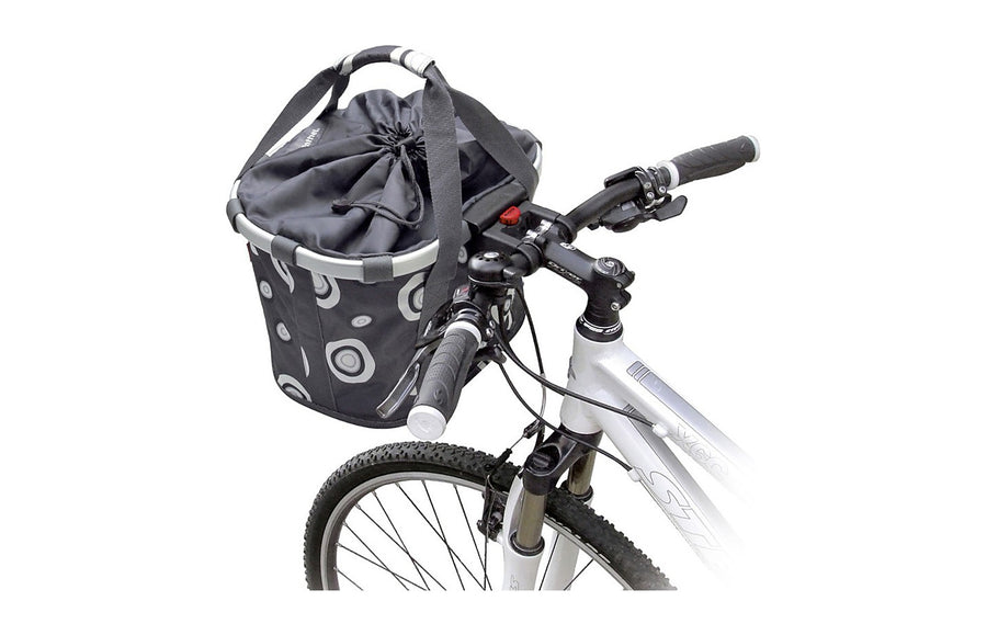 Panier KlickFix Reisenthel Bikebasket monte a l avant d un velo