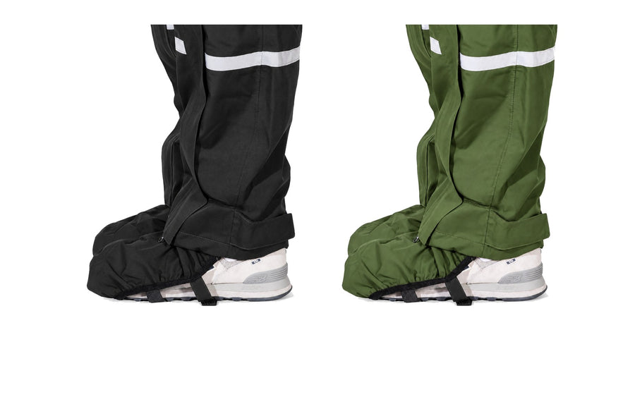 Pantalon de pluie Hello Rain Storm 20K avec couvre-chaussures, noir et olive green